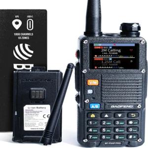 FENG BF-F8 PRO 10W 트라이밴드 양방향 라디오 - UV-5R 7세대 1000채널 GPS 및 NOAA 날씨