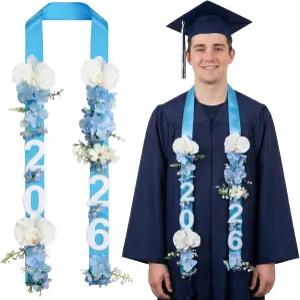 자닌카 65인치 졸업 레이 클래스 오브 2026 플라워 하와이 인조 꽃 화환 목걸이 대학 축하 결혼식 파티
