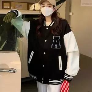 [텐바이텐]영문 포인트 배색 캐쥬얼 패션 과잠 야구 여자 점퍼