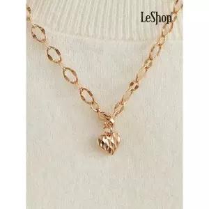 [르샵]14K 컷팅 하트 목걸이 GoldPlated LJ0666BRN_P422114819