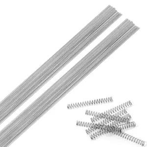 25 PCS 40cm 15.7 스프링 스틸 와이어 풀 스트레이트 0.6mm 24 게이지 부식 방지 DIY 보석 낚시 액세서리