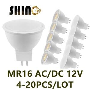 4-20PCS MR16 ACDC 12V LED 스포트라이트 전구 GU5.3 저압 3W 5W 6W 7W 빛 120도 38도 연구 주방 가정용