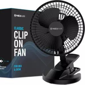 NEXAIR 6인치 휴대용 책상 또는 클립형 선풍기 두 가지 조용한 속도 가정 침실 및 사무실용 소형 용 냉각