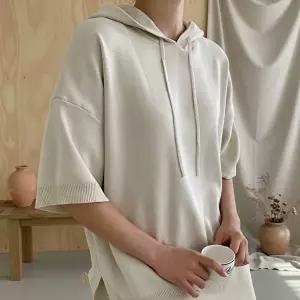 [옷자락]여성 루즈핏 언발 트임 니트 후드 세트 와이드 팬츠