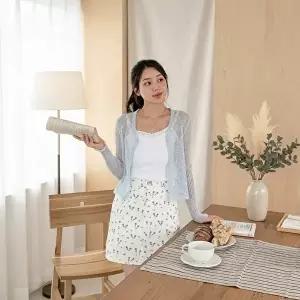 [옷자락]여성 심플 레이스 골지 기본 끈나시 무지 미니멀