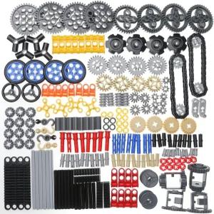 Zylopa 270pcs 테크니컬 기어 세트 테크니컬-부품 기어-체인-링크-핀 액슬-디퍼셜 주요 브랜드 제품(랜덤