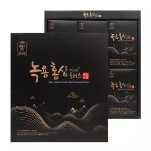 진웰스 녹용 홍삼 플러스 70ml x 30포 국내산 6년근 발효 부모님 건강 선물세트 감사 홍삼액 홍삼 선물