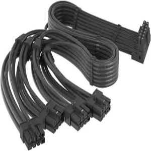 용 2VWR 90도 직각 어댑터 6AWG 600W PCIE 50 2+4 6 핀 RTX 4090 4080 3090TI 4X 8 모듈식 전원 공급