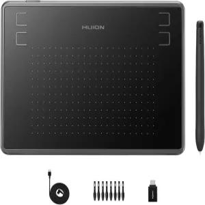 HUION Insproy H430P 드로잉 태블릿 배터리 프리 스타일러스가 장착된 OSU용 4.8x3인치 소형 그래픽 쓰기