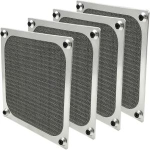 140mm PC 컴퓨터 케이스 팬 더스트 필터 그릴 방진 커버 나사 포함 알루미늄 프레임 초미세 스테인리스