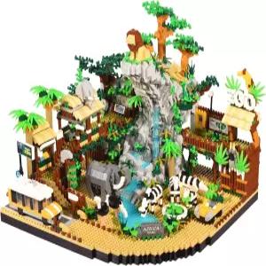 콤부어 동물원 마이크로 빌딩 블록 세트 14세 이상 성인 또는 청소년을 위한 4800PCS 거실 사무실 장식품에