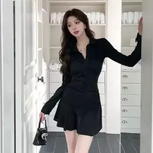 여성용 원피스 스커트 치마 검정 춘하 데일리 A라인 힙업 SPO마켓2