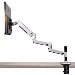 XSJ8013C 알루미늄 합금 울트라 롱 암 LED LCD 모니터 홀더 테이블 클램핑 풀 모션 마운트 지지대 실버