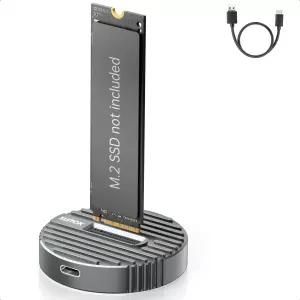 SUITOK 툴 프리 M.2 NVMe 및 SATA에서 USB C 도킹 스테이션 데이터 복구 외부 스토리지를 위한 10Gbps SSD