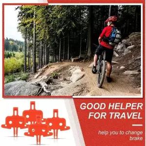10pcs 대공 MTB 브레이크 스페이서 경량 범용 디스크 브레이크 클립 자전거 오일 디스크 보호 플레이트 MTB