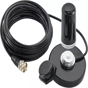 아니나 3.5인치 NMO 듀얼 밴드 VHF UHF 안테나 자기 베이스 PL-259 RG58 동축 케이블 마운트 캡 CB Ham