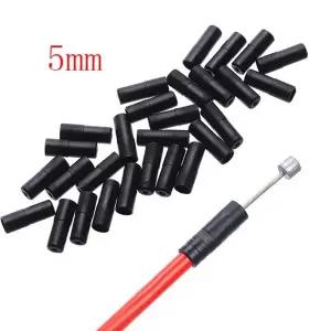 100Pcs 자전거 기본 케이블 엔드 캡 5mm 시프트 브레이크 케이블 커버 자전거 액세서리에 방진 브레이크 시