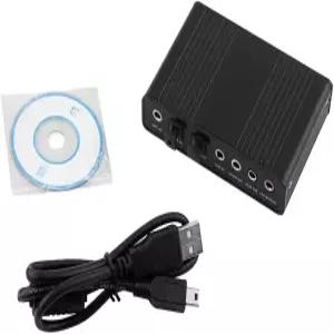 SPDIF 디지털 오디오 사운드 카드가 된 USB 어댑터 외장 6채널 5 외부 Exwindow 0에서 선이 있는 서라운드