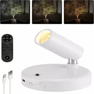 이지발로 배터리 구동 LED 스포트라이트 실내 리모컨 포함 무선 영상 조명 5500mAh 충전식 미니 디스플레이