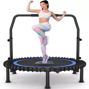4레벨 조절 핸들이 있는 ANCHEER 리바운더 트램펄린 40인치 번지 미니 맥스 400파운드 헤비 듀티 피트니스