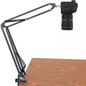 DSLR 카메라용 오버헤드 삼각대 유연한 아티큘레이팅 붐 암이 있는 헤비 듀티 책상 마운트 스탠드 캐논