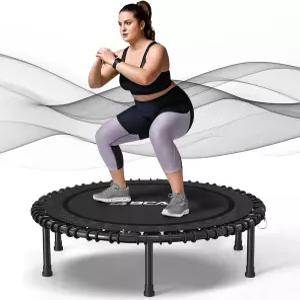 BCAN 450LBS/550LBS 접이식 미니 트램펄린 40인치/48인치 성인 피트니스 내구성이 뛰어난 번지 안정적이고