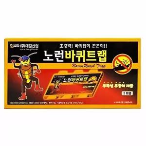 노런 바퀴트랩 5매입 초강력 무독성 끈끈이 바퀴벌레 퇴치제 실내 해충방지