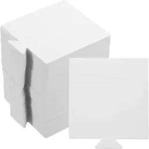 uxcell 200pcs 미니 케이크 보드 무스 카드보드 사각 베이스 접시 컵케이크 디저트 디스플레이 페이스트리