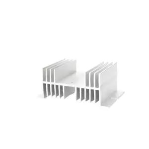 알루미늄 단상 고체 상태 릴레이 SSR 히트 싱크 베이스 소형 10A 100A 흰색 용 1Pcs