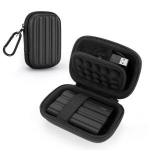 삼성호환 T7 쉴드 / T9 터치 휴대용 SSD USB 3.2 1TB 2TB 500GB 하드 EVA 여행용 스토리지 보호 커버블랙와 호환되는 YINKE 케이스