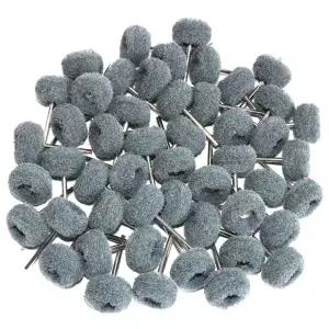 회전 공구용 50PCS 연마 버퍼링 휠 세트 부직포 스크루닝 패드 브러시 키트 800 Grit 녹 제거 금속 표면의
