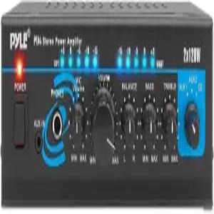홈 오디오 파워 앰프 시스템 - 2X120W 미니 듀얼 채널 믹서 사운드 스테레오 리시버 박스(RCA AUX 마이크