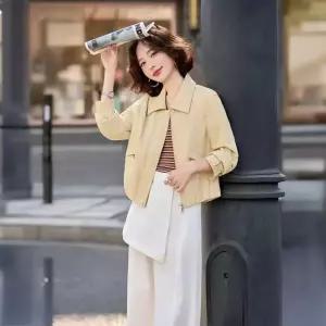 세군다 여사친 빈티지 탑 가죽 자켓 재킷 터틀넥 PU 숏 DOS1