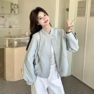 세군다 여사친 가죽 자켓 민트 스위트 숏 코트 PU DOS1