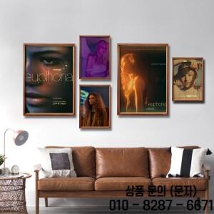 Euphoria TV 쇼 포스터 레트로 크래프트 종이 인쇄 그림 Zendaya 빈티지 홈 룸 바 카페 아트 벽 장식 미적