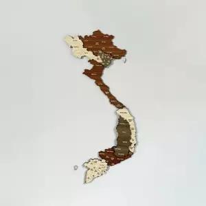 거실 주방 사무실을 위한 컬러풀 월드 다층 3D 베트남 시골 벽 아트 데코 여행자를 독특한 선물 (29.5 x