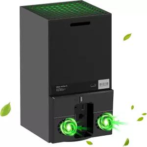 Xbox Series X용 링크스타일 냉각 팬 듀얼 USB 포트 1개가 있는 전원 수직 스탠드 시스템