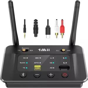 TV 홈 스테레오용 1Mii B03S Bluetooth 5.3 송신기 수신기 오디오 파일 DAC 포함 무선 어댑터 aptX