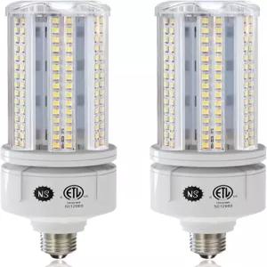NS 2팩 7530 루멘 A19 60W LED 옥수수 전구 E26 미디엄 베이스 6500K 쿨 화이트 가정용 정원 조명 차고