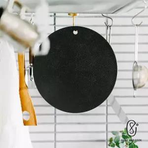 썬스앤쿡 엘라스토머 블랙 라운드 도마 S (23cm) TPE 고무 도마 SUNs AND COOK
