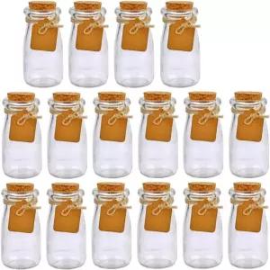 파티 결혼식용 브라짓 30Pcs 유리병 코르크 뚜껑이 있는 100ML 3.4온스 포션 병 소형 약병 다기능 할로윈