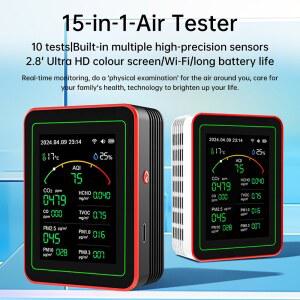 가스계량기 측정기 디지털 공기질 모니터 CO 가정용 HCHO 습도 공기 TVOC 온도 PM CO2 감지기 테스터