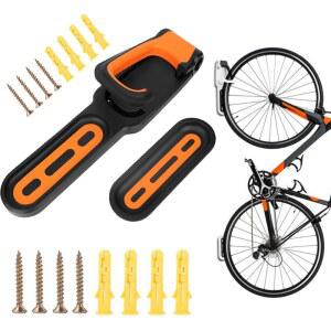 차량용자전거거치대 캐리어 1PC 자전거 벽걸이형 거치대 브라켓 MTB 주차 바이크 사이클링 홀더 걸이형 버클 보관용