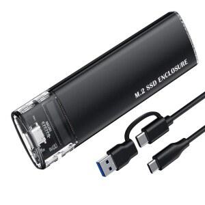 M.2 NVME SSD 인클로저 어댑터 10Gbps USB 3.1 Gen 2 Type C 케이스 MKey / BM 사이즈 2230 2242 2260 2280 플러그 앤 플레이