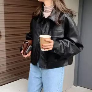 가죽 여자가죽자켓 자켓 코트 블레이저 쇼트 ible1