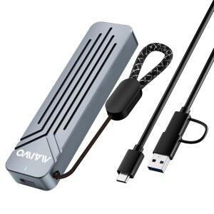 MAIWO M.2 NVMe SSD 인클로저 10Gbps USB 3.2 GEN2 지원 UASP 트림 8TB 용량 2230 / 2242 2260 2280 MKey용 알루미늄 C 리더