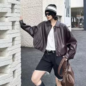 빈티지 가을 여성 가죽 자켓 코트 쿨맥스 DUCHI3