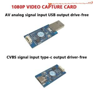 CVBS to USB 캡처 AV 아날로그 신호 S-VIDEO 디지털 TYPE-C 마더보드 모듈 드라이버 프리 1080P