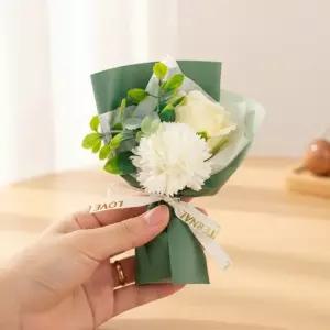 예뿌  카네이션 로즈 꽃다발 비누꽃 미니 조화 플라워 패키지 스승의날 어버이날
