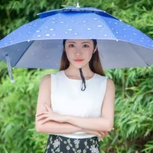 쭌스몰 핸즈프리 우산 낚시용 방수 머리띠형 자외선차단 모자우산 캠핑 야외용